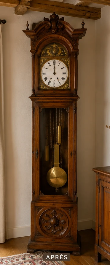 Horloge comtoise après restauration
