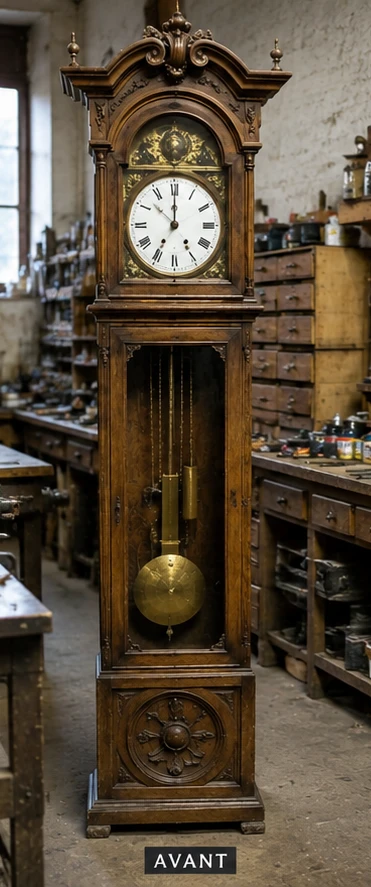 Horloge comtoise avant restauration