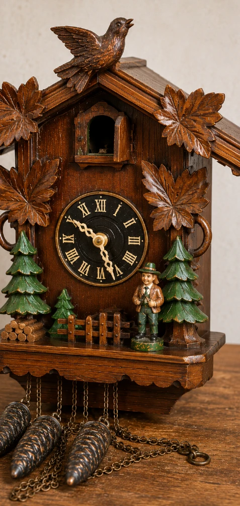 Horloge coucou apres restauration