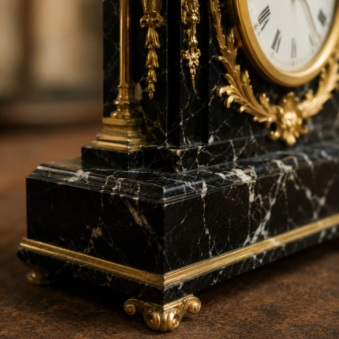 Marbrerie pendule cheminée