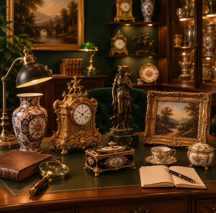 Achat et vente d’antiquités et objets du temps : baromètres, bronzes, curiosités