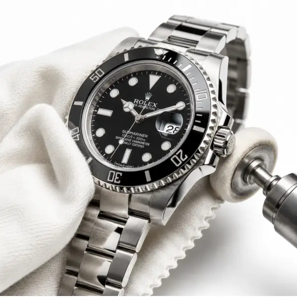 polissage montre de luxe